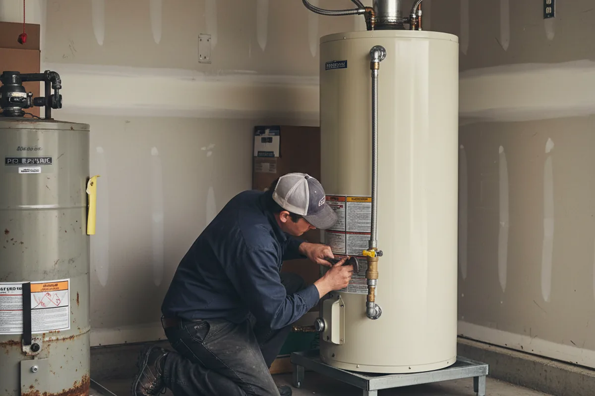 Water heater and shutoff valve replacement in Benson