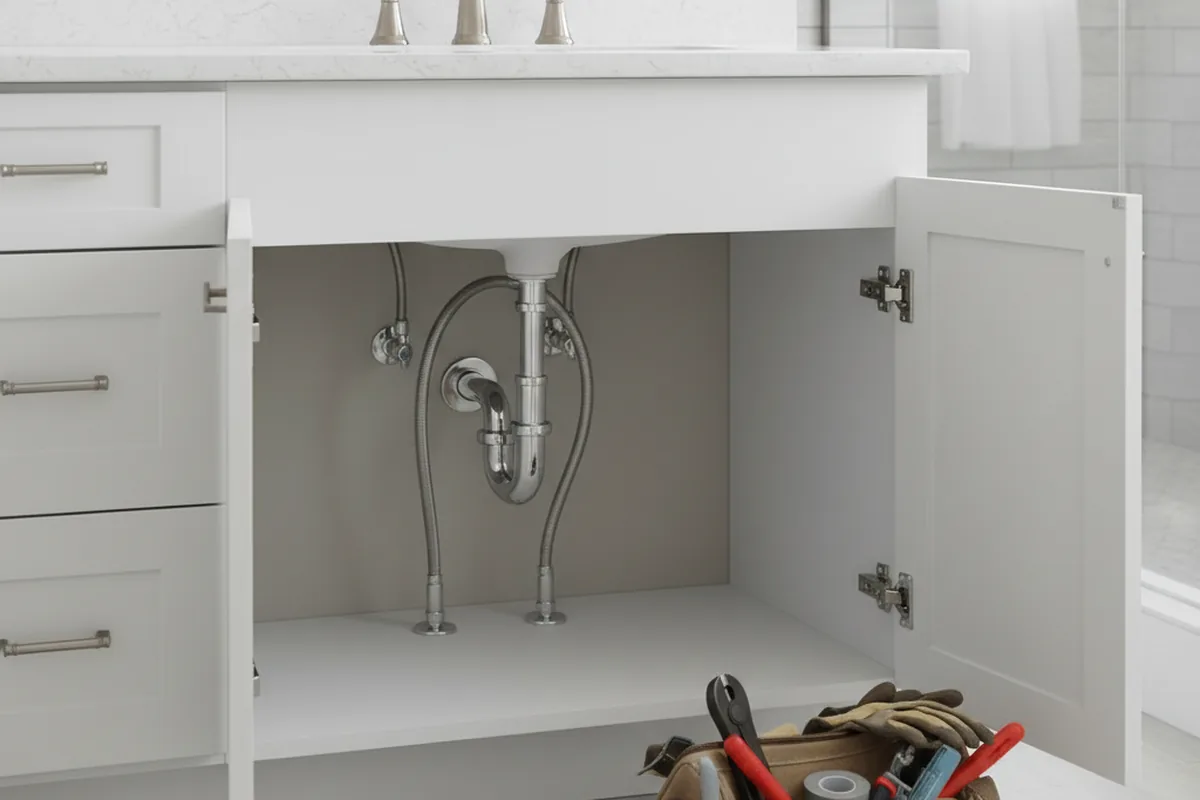 Finished fixture set after Gas Line Repair in Benson